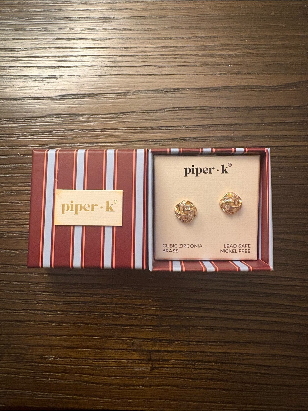 NEW Piper K Gold Knot Earrings